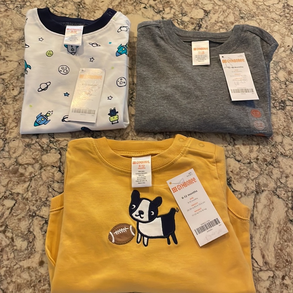 Gymboree three set, 6-12 months and 12-18 months. NWT